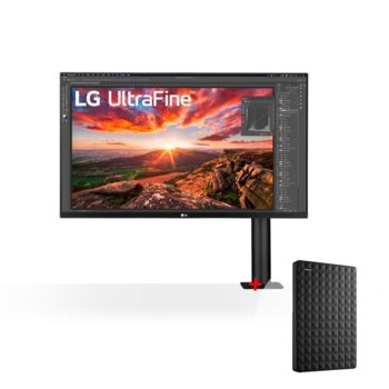 LG 32UN880-B + 2TB Seagate Expansion Portable