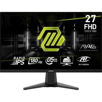 Монитор MSI MAG 275F (9S6-3CE21M-001), 27" (68.58cm) IPS панел, 180Hz, Full HD, 0.5ms (GtG), 100 000 000:1, 250cd/m2, DisplayPort, HDMI | JAR Computers MSI MAG 275F 9S6-3CE21M-001