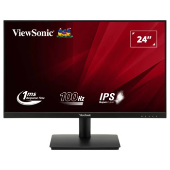Монитор ViewSonic VA240-H, 24" (60.96 cm) IPS панел, 100Hz, Full HD, 1ms, 50 000 000:1, 250 cm/m2, HDMI, VGA | JAR Computers ViewSonic VA240-H