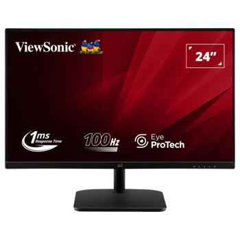 Монитор ViewSonic VA2432-MHD-3, 23.8" (60.45cm) IPS панел, 100Hz, Full HD, 1ms, 50 000 000:1, 250cd/m2, DisplayPort, HDMI, VGA, | JAR Computers ViewSonic VA2432-MHD-3