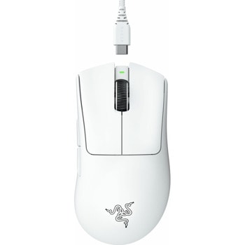Мишка Razer DeathAdder V3 Pro (RZ01-04630200-R3G1), оптична (30 000dpi), безжична/жична, HyperSpeed Wireless, USB, 6 програмируеми бутона, до 90 часа живот на батерията, бяла | JAR Computers Razer DeathAdder V3 Pro White RZ01-04630200-R3G1