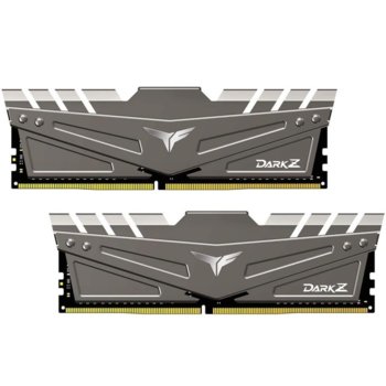 Памет 32GB(2x16GB) DDR4, 3200MT/s, TeamGroup T-FORCE DARK Z Grey (TDZGD432G3200HC16CDC01), 1.35V | JAR Computers TeamGroup 2x16GB DDR4 3200MHz T-FORCE DARK Z GREY