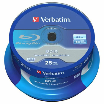 Оптичен носител BD-R 25Gb, Verbatim 0008, 6x, 25бр. | JAR Computers Verbatim BD-R 25Gb./6X 25 бр 0008
