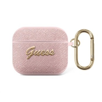Предпазители Guess Airpods 3 Saffiano Metal Logo Hard Case, за Apple Airpods 3, кожен, с карабинер, розов | JAR Computers Guess Airpods 3 Saffiano Metal Logo GUA3SASMP