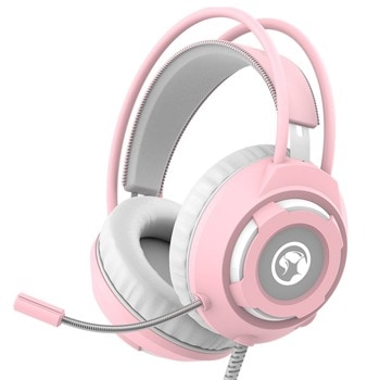 Слушалки Marvo HG8936, микрофон, гейминг, 50мм драйвери, AUX, USB, розови image