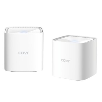 Wi-fi система (2x бр.) D-Link AC1200 Whole Home Mesh Wi-Fi System COVR-1102, 1167Mbps, 2.4GHz(300Mbps)/5GHz(867Mbps) Wireless AC, 2x Gigabit LAN, 2x вътрешни антени | JAR Computers D-Link COVR-1102 2-Pack