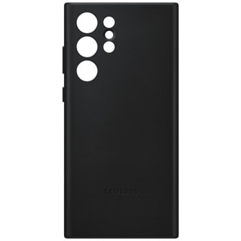 Samsung S22 Ultra S908 Leather Cover Black