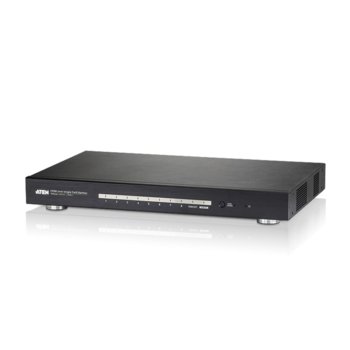 Видео сплитер Aten VS1818T, от 1x HDMI Type A (ж) към 1x HDMI Type A (ж), 8x RJ-45 (ж), черен | JAR Computers Aten VS1818T