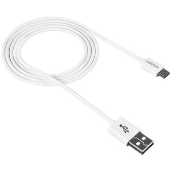 Кабел Canyon CNE-USBM1W, от USB A(м) към USB Micro B(м), 1m, бял | JAR Computers Canyon USB A(м) към USB Micro B(м) 1m CNE-USBM1W