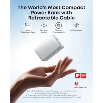 Anker Nano Power Bank 10K White A1638H21 | JAR Computers Anker Nano Power Bank 10K White A1638H21
