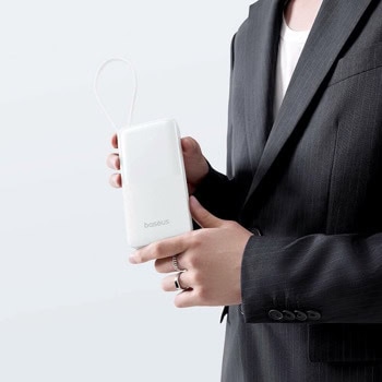 baseus bipow 2 20w 10000mah бял