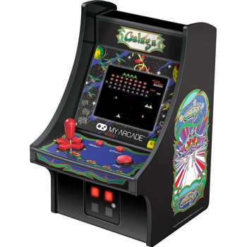 Мини конзола My Arcade Galaga Micro Player, 2.75" цветен екран, преносима, подвижен джойстик, черна | JAR Computers My Arcade Galaga Micro Player