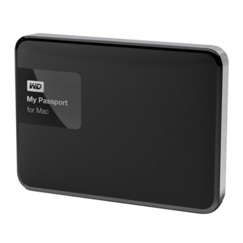 Твърд диск 1TB WD My Passport, външен, 2.5" (6.35 cm), USB 3.0, за Mac | JAR Computers 1TB WD My Passpor (WDBJBS0010BSL)