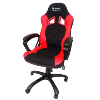Геймърски стол Sandberg Warrior, черно-червен | JAR Computers SANDBERG Warrior 640-80