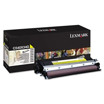 Девелопер кит за Lexmark C540n / C543dn / C544dn / C544dtn / C544dw / C544n / C546dtn / X543dn / X544dn / X544dtn / X544dw / X544n / X546dtn / X548de / X548de Statoil / X548dte - Yellow - P№ C540X34G - Заб.: 30 000k | JAR Computers Lexmark C540X34G Yellow