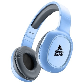 Слушалки Cellularline Music Sound Basic Blue, безжични, bluetooth, микрофон, импеданс 32 Ohm, чувствителност 110 db, до 6ч. време на работа, сини | JAR Computers Cellularline Music Sound Basic Blue 8064