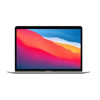Лаптоп Apple MacBook Air 13.3 (MGNA3ZE/A)(сребрист), осемядрен Apple M1 3.20 GHz, 13.3" (33.78 cm) Retina IPS LED-Backlit Display, (Thunderbolt 3), 8GB, 512GB SSD, 2x Thunderbolt 3, macOS | JAR Computers Apple MacBook Air 8/512GB EN Silver