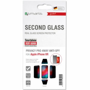 4smarts Glass Privacy Pro Anti-Spy iPhone XR