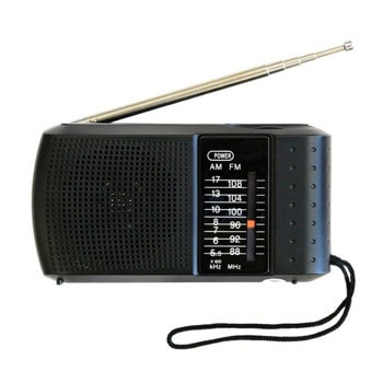 Радио R-998, 3.5mm жак, 2 бр. AA, черно | JAR Computers Радио R-998
