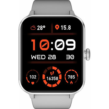 Смарт часовник Blackview R50, 1.85" (4.69cm) LCD Tempered Glass сензорен дисплей, Bluetooth, мониторинг на съня, измерване на SpO2, следене на сърдечна честота, IP68 водоустойчивост, до 5 дни време на работа, режими за спорт, сив | JAR Computers Blackview R50 Grey BVR50-G