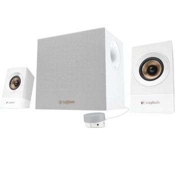 Тонколони Logitech Z533, 2.1 RMS, 60W, 3.5mm жак, бели, дистанционно | JAR Computers Logitech 2.1 Speakers Z533, 60W White