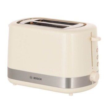 Тостер Bosch Long Slot Toaster Beige (TAT7407), подвижна тавичка за трохи, функция подгряване, автоматично изключване, 800W, бежов image