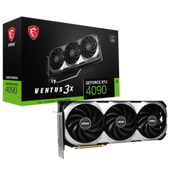 Видео карта Nvidia GF RTX 4090, 24GB, MSI Ventus 3X OC, PCI-E 4.0, GDDR6X, 384-bit, DisplayPort, HDMI | JAR Computers MSI RTX 4090 VENTUS 3X OC 24GB V510-023R