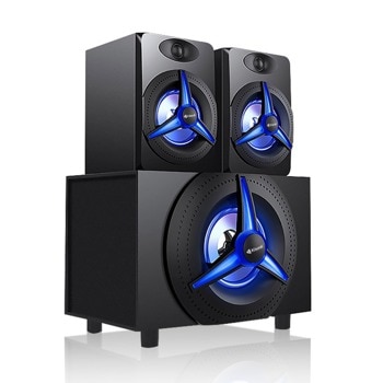 Аудио система Kisonli ТМ-7000A, 2.1, 25W, Bluetooth функция, 3.5mm стерео, черен image