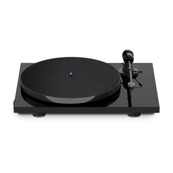 Грамофон Pro-Ject Audio Systems E1 Phono (AT 3600 L), електронна промяна на скоростта, ремъчно задвижване, 33/45 оборота в минута, черен гланц | JAR Computers Pro-Ject Audio E1 Phono (AT 3600 L) Black Gloss