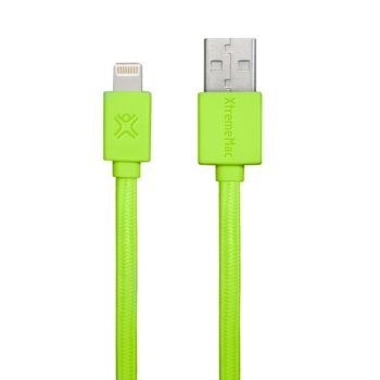 Кабел XtremeMac Lightning, USB A(M) към Lightning, 1m., зелен | JAR Computers XtremeMac Lightning