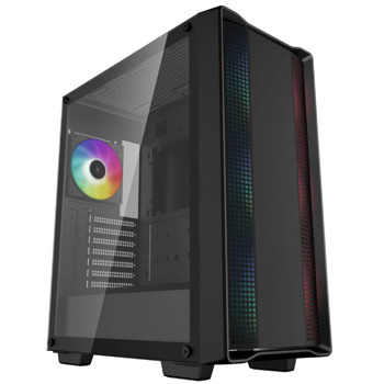 Кутия DeepCool CC560 ARGB V2, ATX/mATX/Mini-ITX, 1x USB 3.0, 4x 120mm ARGB вентилатора, с прозорец, черна, без захранване | JAR Computers DeepCool CC560 V2 R-CC560-BKTAA4-G-2