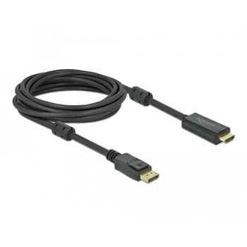 Кабел DeLock 85958, от DisplayPort(м) към HDMI(м), 5m, черен, 4K@60Hz | JAR Computers Кабел DeLock 85958