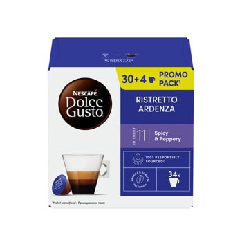 Кафе капсули NESCAFE Dolce Gusto - Ristretto Ardenza Promo pack 30+4, 34 кафе напитки | JAR Computers NESCAFE Dolce Gusto - Ristretto Ardenza Promo pack