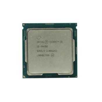 Процесор Intel Core i5-9400, шестядрен (2.9/4.10GHz 9MB L3 Cache, 350 MHz - 1.05 GHz, LGA1151) Tray, без охлаждане | JAR Computers Intel Core i5-9400 Tray
