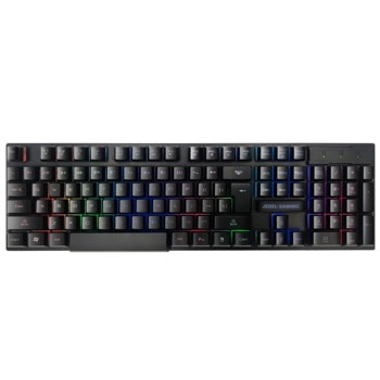 Клавиатура Jedel K500, гейминг, 104 клавиша + 10 мултимедийни бутона, подсветка, черна, USB image