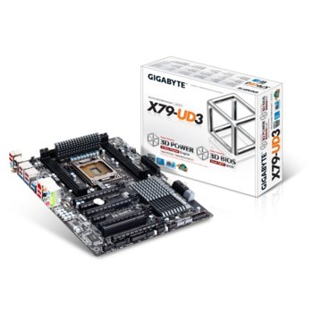 Дънна платка Gigabyte X79-UD3, X79, LGA2011, DDR3, 4xPCI-E(SLi/CF), SB7.1 Dolby, Lan1000, SATA RAID 0,1,5,10, 6xSATA 6Gb/s, 4xUSB3.0, ATX | JAR Computers Gigabyte X79-UD3