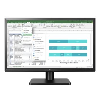 Монитор LG 27QD58P-B, 27" (68.58cm) AH-IPS панел, Quad HD, 5ms, 1000:1, 250 cd/m2, HDMI, DP | JAR Computers LG 27QD58P-B