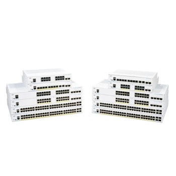 Суич Cisco CBS350 CBS350-24FP-4X-EU, 24 порта, 24x PoE 10/100/1000, 4x 10G SFP+ | JAR Computers Cisco CBS350 CBS350-24FP-4X-EU