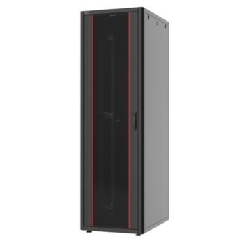 Комуникационен шкаф Security Professionals MR.GTN26U66.02, 19", 26U, 600 x 600 x 1292, свободностоящ, товароносимост 600кг, вентилационни отвори, стъклена врата, отваряеми задни и странични панели с опция сектретно заключване, черен | JAR Computers Security Professionals MR.GTN26U66.02