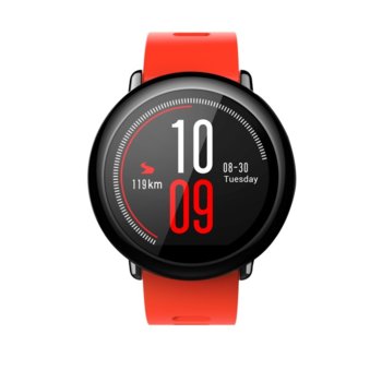 Смарт часовник Xiaomi Amazfit Pace, 1.34"(3.40cm) дисплей, Wi-Fi, Bluetooth, водоустойчив IP67, до 5 дни време за работа, черен/червен | JAR Computers Xiaomi Смарт часовник Amazfit PACE Red UYG4012RT