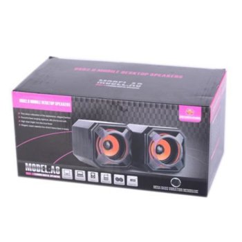 Тонколони USB A8, 2.0, 2х5W, 3 Ohm, 3.5mm жак, черни | JAR Computers USB A8 ROY21014385