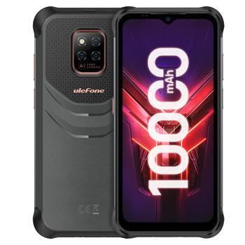 Смартфон Ulefone Power Armor 14 Pro (черен), поддържа 2 SIM карти, 6.52" (16.56 cm) LCD дисплей, осемядрен Mediatek Helio G85 2.0 GHz, 6GB RAM, 128GB Flash памет(+microSD слот), 20 + 2 + 2 & 16 Mpix камери, Android | JAR Computers Ulefone Power Armor 14 6/128GB Black