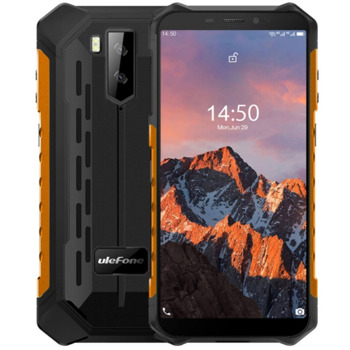 Смартфон Ulefone Armor X5 Pro (оранжев), поддържа 2 SIM карти, 5.5" (13.97cm) HD+ дисплей, осемядрен Mediatek Helio P22 2.0GHz, 4GB RAM, 64GB Flash памет(+microSD слот), 13 + 2 + 5 Mpix камери, Android, 235g | JAR Computers Ulefone Armor X5 Pro 4/64GB Orange