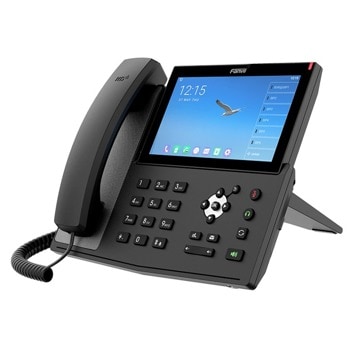 VoIP телефон Fanvil X7A, 20 SIP акаунта, 7" (17.78 cm) 1024x600 цветен тъч-скрийн дисплей, 2x 10/100/1000 Mbps LAN порта, Wi-Fi, Bluetooth, PoE, съвместим с Android, черен image