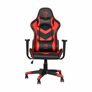 Геймърски стол Marvo Gaming Chair CH-106 v2, до 150kg, 100 mm газов амортисьор, 2D регулируеми облегалки за ръцете, черен/червен image