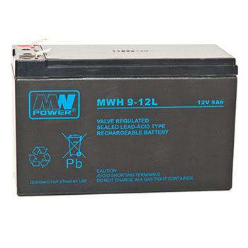 Акумулаторна батерия MW MWH 9-12L, 12V, 9Ah, AGM, F2 конектори | JAR Computers MW MWH 9-12L