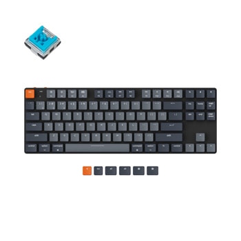 Клавиатура Keychron K1 SE TKL Hot-Swappable Low Profile Keychron Optical Blue Switch - White Backlight, Aluminium and Plastic Frame, механична, подсветка, мултимедийни бутони, USB, черна | JAR Computers Keychron K1 SE TKL Hot-Swappable