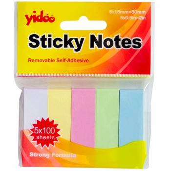 Индекс 5381, за отбелязване в книги, документи и др., 500бр., размер 15х50mm, различни цветове | JAR Computers Индекси 15/50 5Цв Пастел 500Л 5381