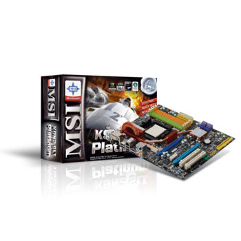 Дънна платка MSI K9N2 SLI Platinum, AMD 750a SLI, AM2+, DDR1066, 2xPCI Express, DVI, SB7.1, Lan1000, SerialATA Raid, 1394, ATX | JAR Computers MSI K9N2 SLI Platinum