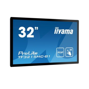 Публичен дисплей Iiyama TF3215MC-B1, тъч дисплей, 31.5" (80.01 cm) Full HD, HDMI, VGA image